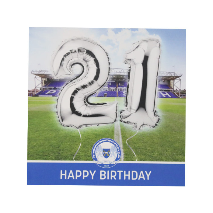 Balloon Age 21st Birthday Card